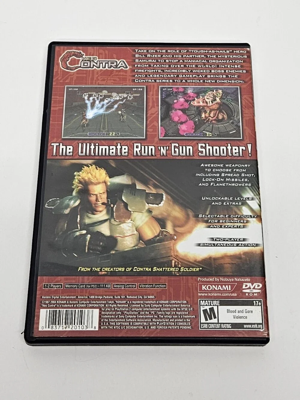 Neo Contra | Sony Playstation 2 PS2 Shooter Game Retro Electronics Physical Disc